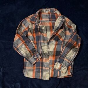 Plaid Button Down Shirt for Kids
